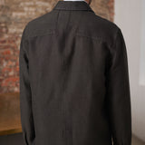 OWE overshirt winter linen black olive