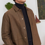 OWE overshirt winter linen camel