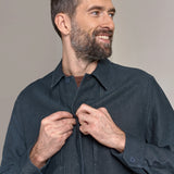 OWE overshirt winter linen cold navy