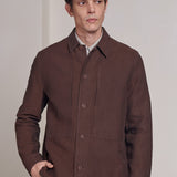 OWE overshirt winter linen marron