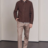 OWE overshirt winter linen marron