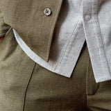 OWE overshirt winter linen olive