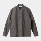 OWE overshirt winter linen taupe