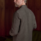 OWE overshirt winter linen taupe