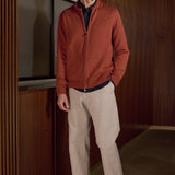 PAUL cardigan pure merino melange copper