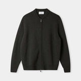 PAUL cardigan pure merino melange olive