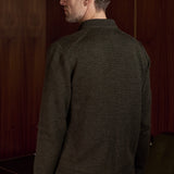 PAUL cardigan pure merino melange olive