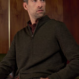 PAUL cardigan pure merino melange olive