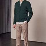 PAUL cardigan pure merino melange racing green