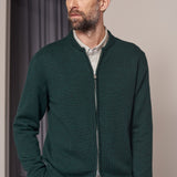 PAUL cardigan pure merino melange racing green