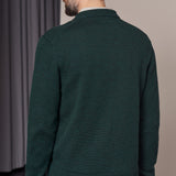 PAUL cardigan pure merino melange racing green