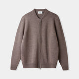 PAUL cardigan pure merino melange taupe