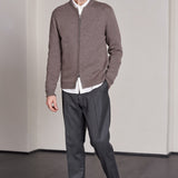 PAUL cardigan pure merino melange taupe