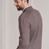 PAUL cardigan pure merino melange taupe