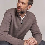 PAUL cardigan pure merino melange taupe
