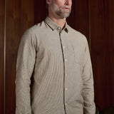 SIMON shirt eco brushed cotton striped peanut
