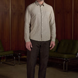 SIMON shirt eco brushed cotton striped peanut