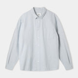SIMON shirt eco brushed cotton striped vintage blue