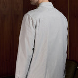 SIMON shirt eco brushed cotton striped vintage blue