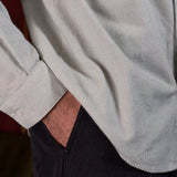 SIMON shirt eco brushed cotton striped vintage blue