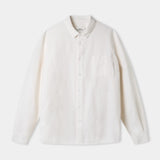 SIMON shirt eco brushed cotton striped white