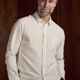 SIMON shirt eco brushed cotton striped white