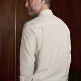 SIMON shirt eco brushed cotton striped white