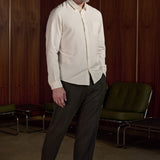 SIMON shirt eco brushed cotton striped white