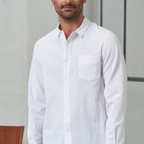 SIMON shirt eco crincle white