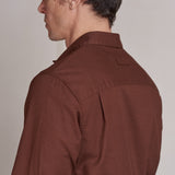 SIMON shirt eco crisp cotton marron