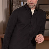 SIMON shirt eco flannel black