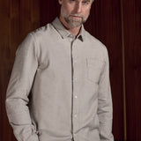 SIMON shirt eco flannel cold brown