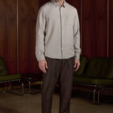 SIMON shirt eco flannel cold brown