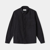 SIMON shirt eco flannel melange black