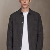 SIMON shirt eco flannel melange grey