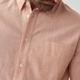 SIMON shirt eco oxford striped peach