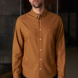 SIMON shirt eco silk golden brown