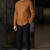 SIMON shirt eco silk golden brown