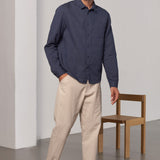 SIMON shirt linen cold navy