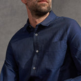 SIMON shirt linen navy