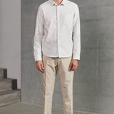 SIMON shirt linen stone white