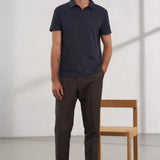 TODD polo eco grain jersey dark navy