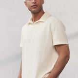 TODD polo eco grain jersey ecru