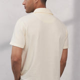 TODD polo eco grain jersey ecru