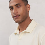 TODD polo eco grain jersey ecru