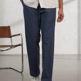 WABAN trousers tencel cold navy