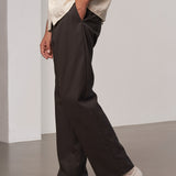 WABAN trousers tencel graphite brown