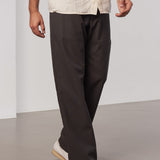WABAN trousers tencel graphite brown