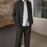 WABAN trousers winter linen black olive