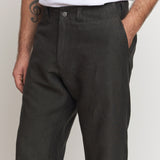 WABAN trousers winter linen black olive